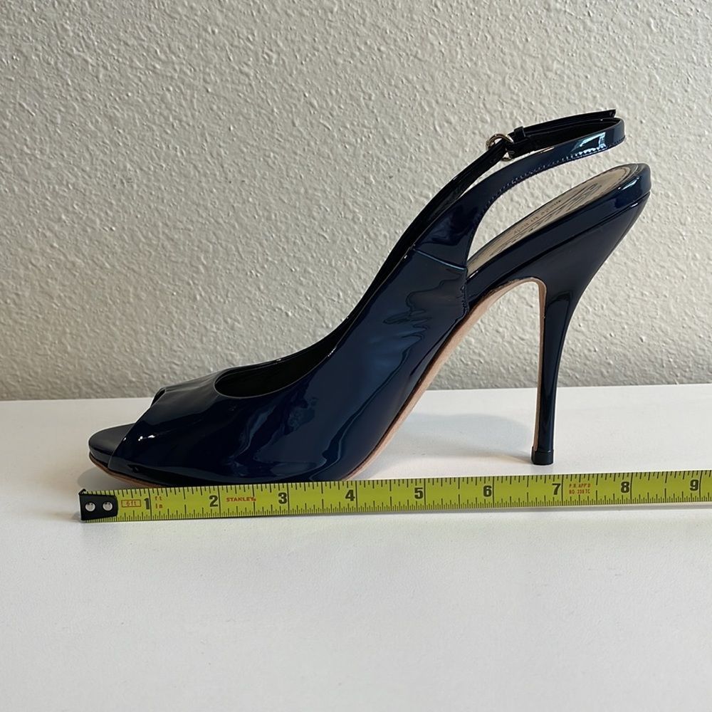 GUCCI Vitello Vernice Soft Blu Pumps - Picture 13 of 16